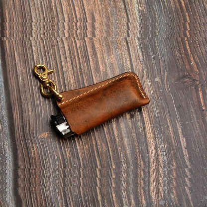 Handmade Coffee Bic j3 j5 j6 Leather Lighter Cases Leather Bic j3 j5 j6 Lighter Holder Leather Bic j3 j5 j6 Lighter Covers For Men