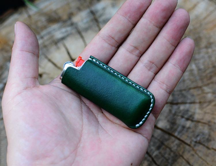 Handmade Coffee Bic j3 j5 j6 Leather Lighter Cases Leather Bic j3 j5 j6 Lighter Holder Leather Bic j3 j5 j6 Lighter Covers For Men