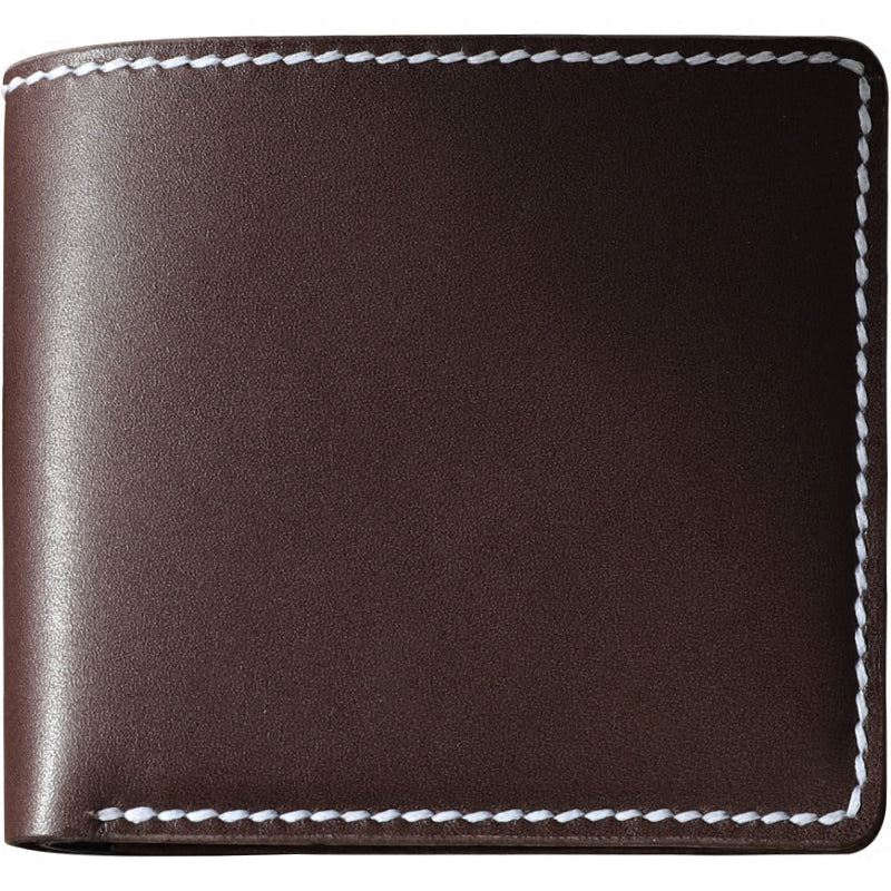 Handmade Coffee Leather Billfold Wallet Personalized Mens Contrast Color Wallets for Men