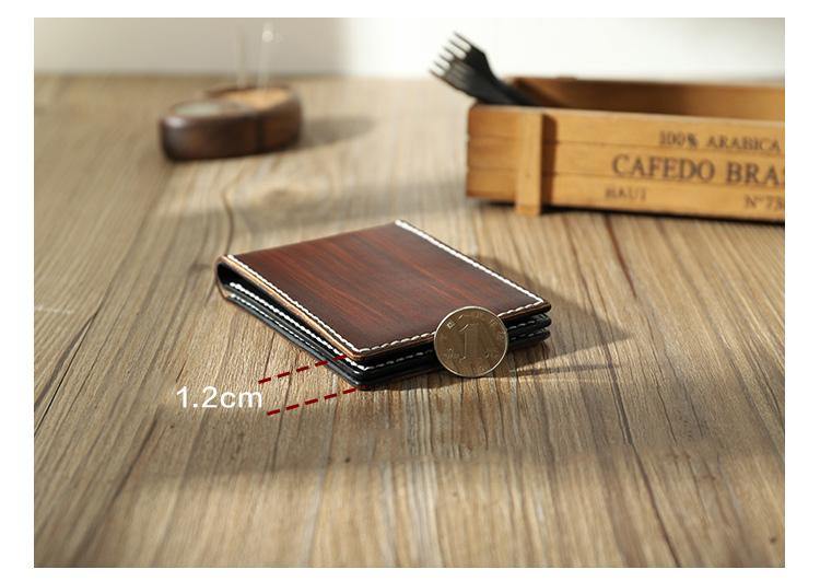 Handmade Coffee Leather Mens Licenses Wallet Personalize Bifold License Card Wallets for Men