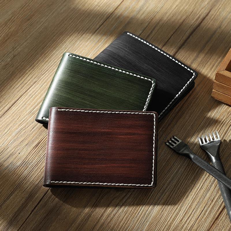 Handmade Leather Mens Licenses Wallet Personalize Bifold License Card Wallets for Men