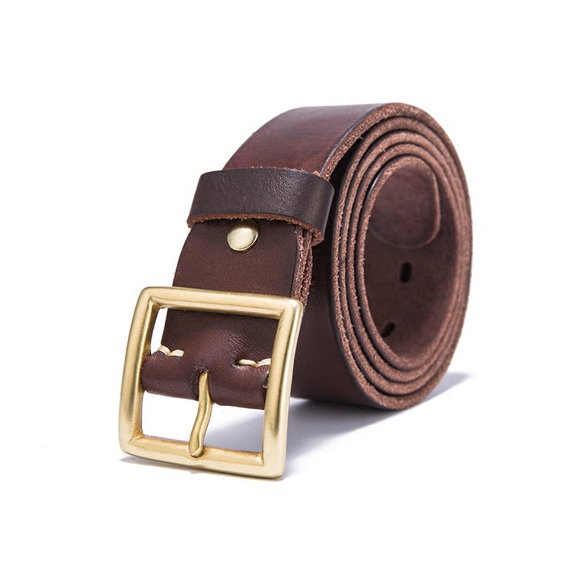 Handmade Men Leather Belt Belt Brown Pin Belt Buckle Belt Casual Belt for Men