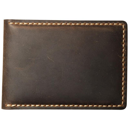 Handmade Vintage Leather Mens Licenses Wallet Personalized Bifold License Cards Wallets for Men