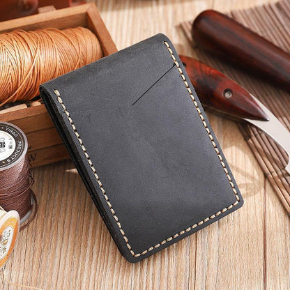 Handmade Vintage Leather Mens Licenses Wallet Personalized Bifold License Cards Wallets for Men