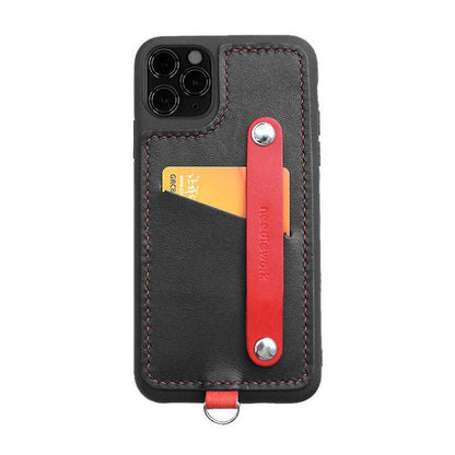 Handmade Coffee Leather iPhone 11 Pro Max Case with Card Holder CONTRAST COLOR iPhone 11 Leather Case