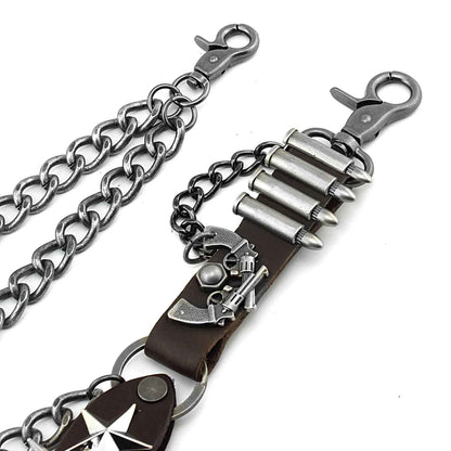 Badass Biker Heavy Metal Double Pants Chain Wallet Chain Motorcycle Punk Chain For Men