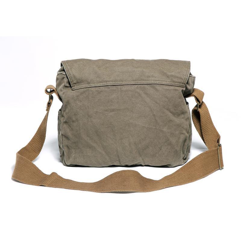 Khaki Canvas Messenger Bag Khaki Canvas Shoulder Bag Mens Cycling Bag For Men