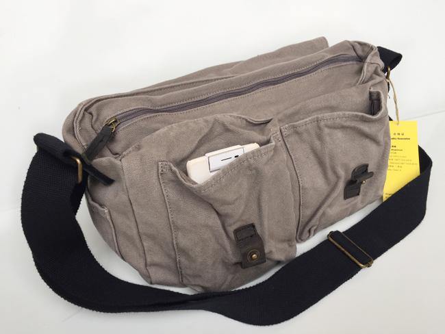 Khaki Canvas Messenger Bag Khaki Canvas Shoulder Bag Mens Cycling Bag For Men