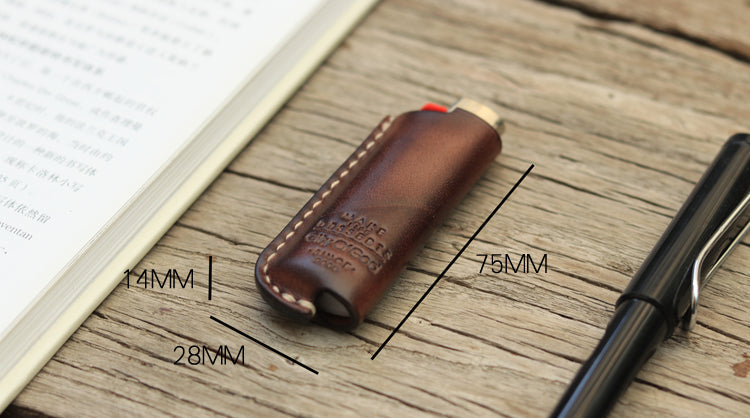 Leather Bic Lighter Case Leather Cricket Lighter Holder Leather Lighter Covers For Men