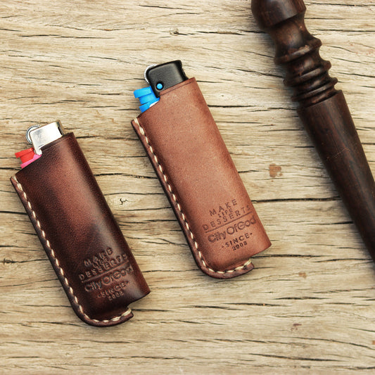 Leather Bic Lighter Case Leather Cricket Lighter Holder Leather Lighter Covers For Men