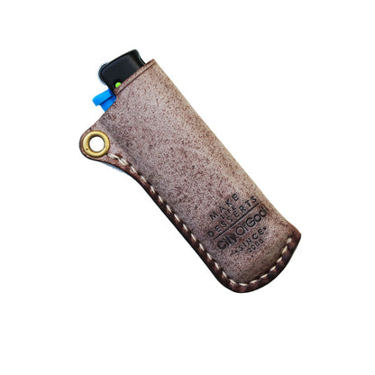 Leather Bic J3 J5 Lighter Case Leather Cricket Lighter Holder with strap Leather Lighter Covers For Men