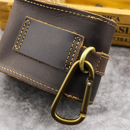 Leather Mens Cigarette Cases with Lighter Holder With Belt Loop Cigarette Holder For Men