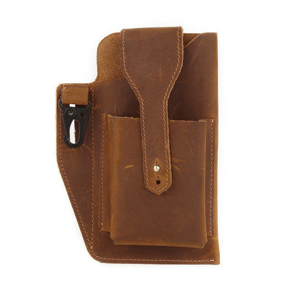 Leather Mens Phone Holster CellPhone Belt Pouches Waist Bag Phone Holster for Men