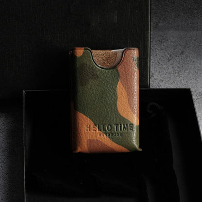 Camouflage Leather Mens Soft Pack Cigarette Holder Case Hard Pack Cigarette Case for Men