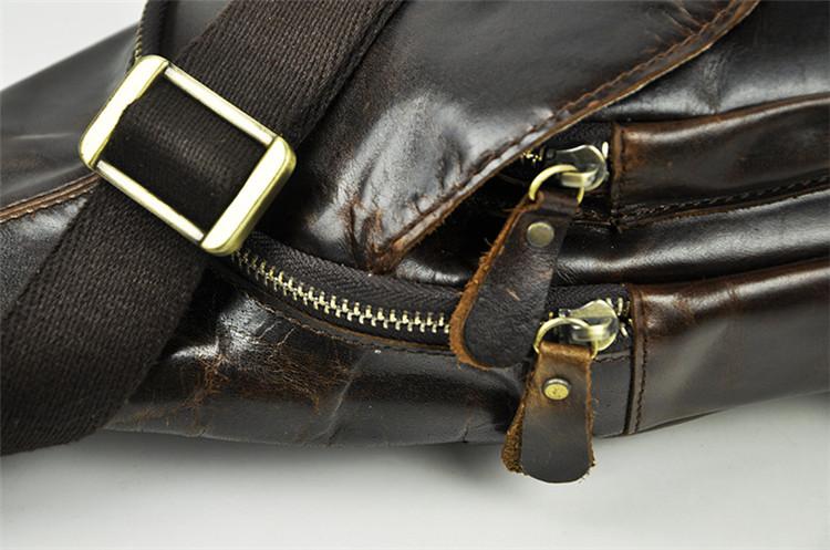 Leather Mens Cool Sling Bag Crossbody Bag Chest Bag for men