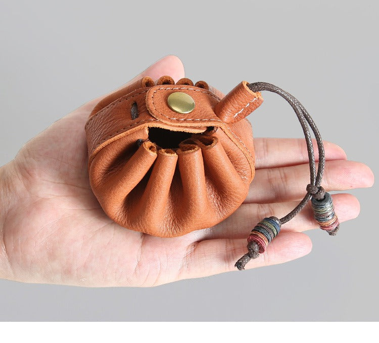 Medieval Renaissance Mini Leather Pouch Celtic Viking Coin Pouch Steampunk Drawstring Purse For Men Women Larp Cosplay