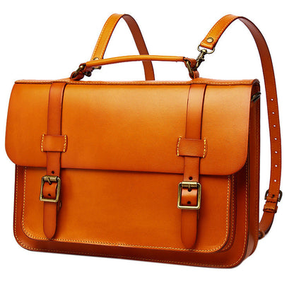 Men's Leather Convertible Messenger Bag Backpack Stachel Bag For Men