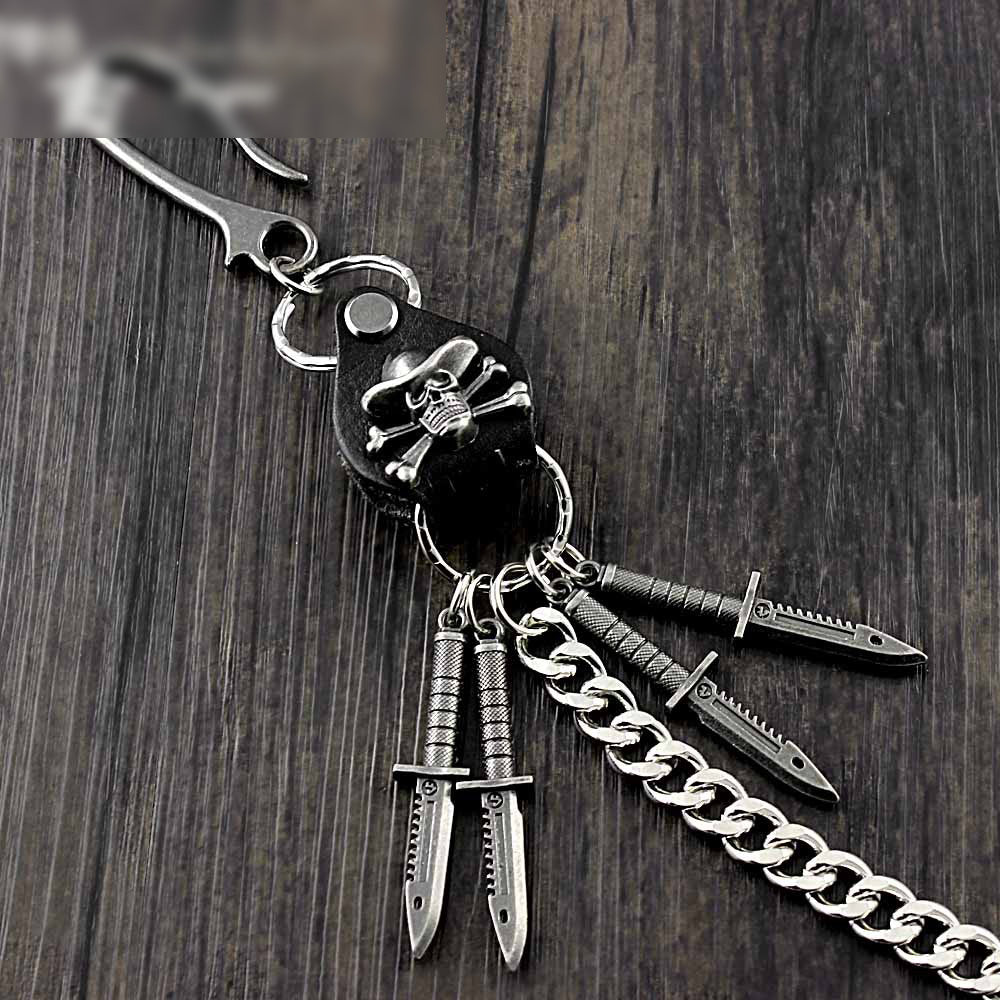 Badass Skull Ghost Mens STAINLESS STEEL Pants Chain Wallet Chain Biker wallet Chain For Men