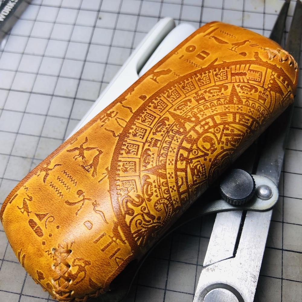 Handmade Tooled Constandine Leather Mens IQOS 3.0 Cigarette Case IQOS3.0 Holder for Men