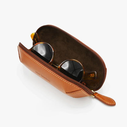 Cool Leather Mens Leather Tobacco Pipe Case Zipper Tobacco Pipe Case for Men