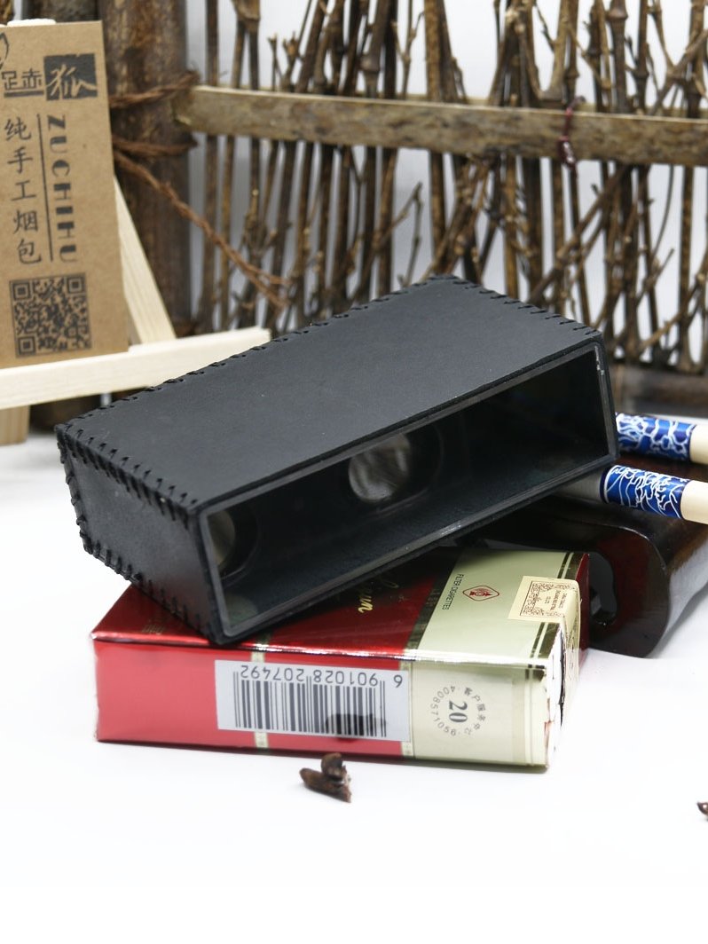 Cool Black Leather Cigarette Holder Handmade Leather Mens Cigarette Holder Case for Men