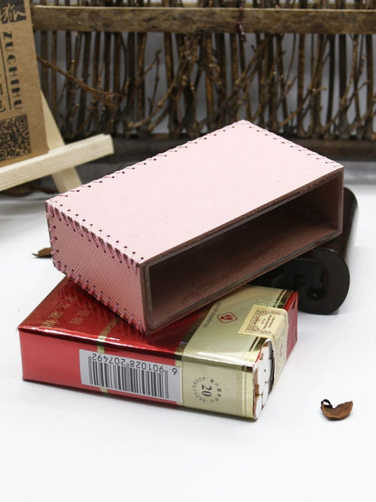 Cute Handmade Leather Womens Pink Cigarette Holder Case for Women