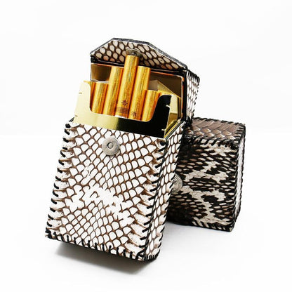 Cool Handmade Cobra Leather Mens Snake Skin Cigarette Holder Case for Men