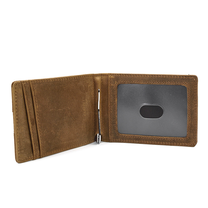 RFID Leather Slim Mens Small Wallet billfold Bifold Wallet Front Pocket Wallet for Men