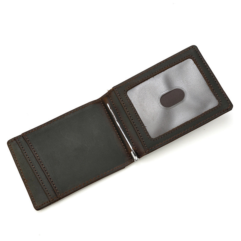 RFID Leather Slim Mens Small Wallet billfold Bifold Wallet Front Pocket Wallet for Men