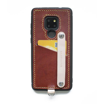 Handmade Leather Huawei Mate 20 Case with Card Holder CONTRAST COLOR Huawei Mate 20 Leather Case