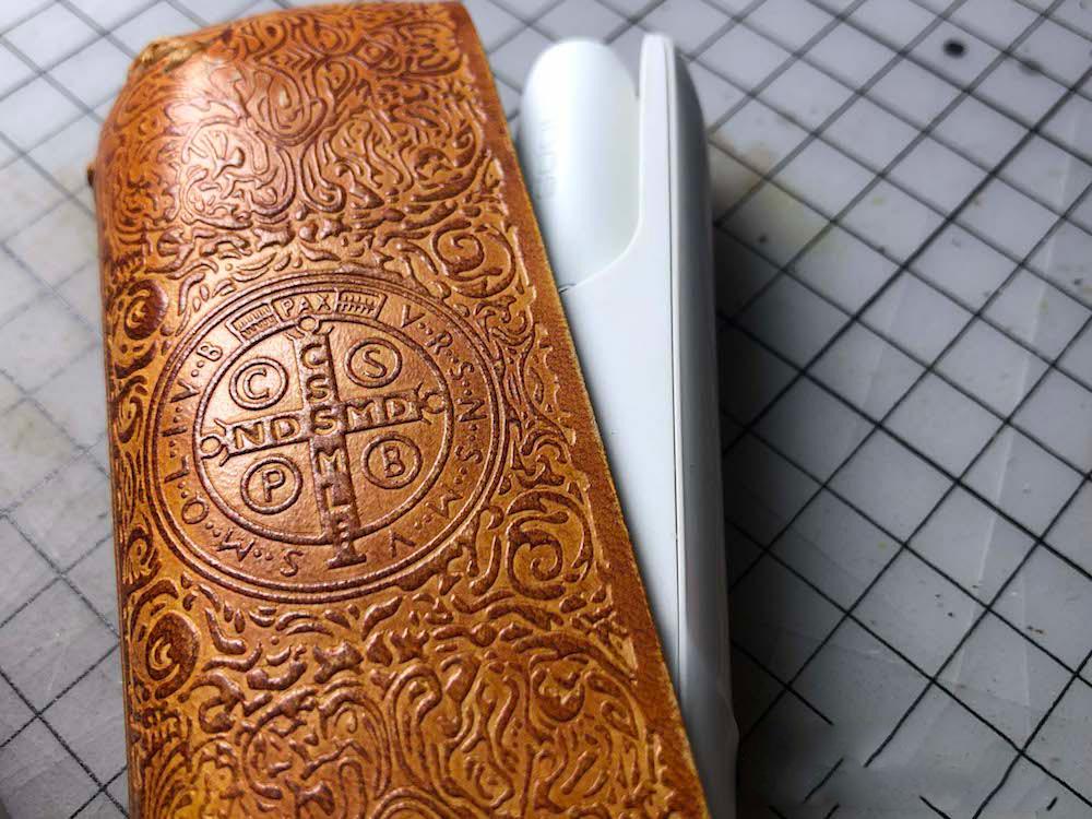 Handmade Tooled Constandine Leather Mens IQOS 3.0 Cigarette Case IQOS3.0 Holder for Men