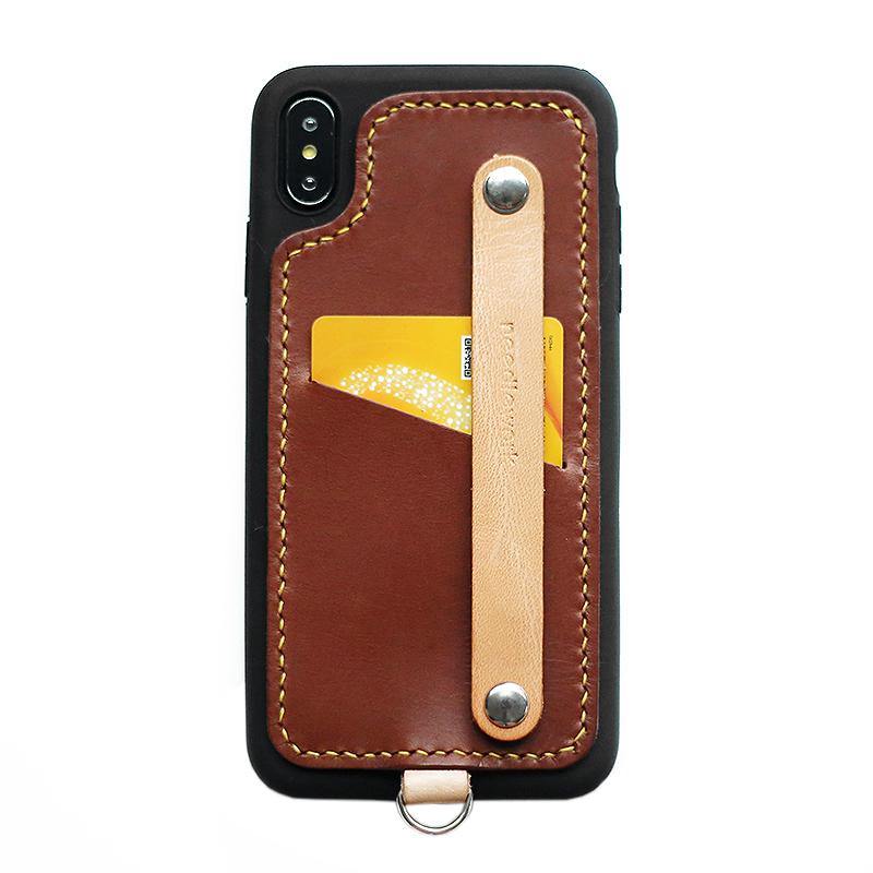 Handmade Blue Leather iPhone XS XR XS Max Case with Card Holder CONTRAST COLOR iPhone X Leather Case