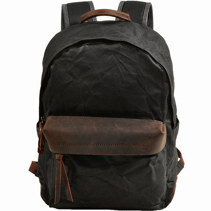 White Waxed Canvas Satchel Backpack Canvas Mens School Backpack Waterproof Hiking Backpack For Men