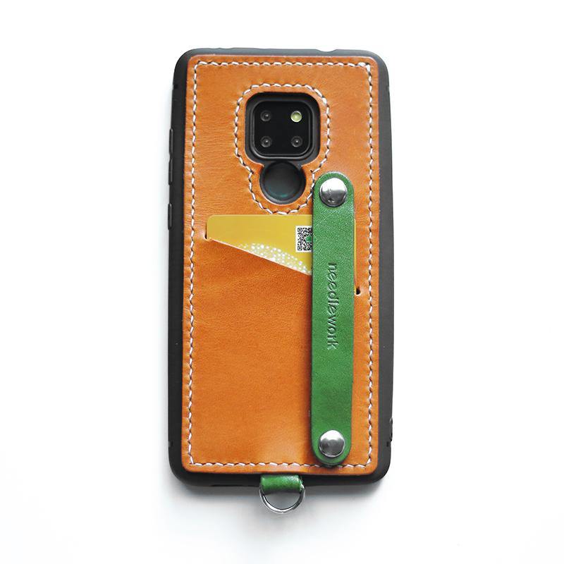 Handmade Leather Huawei Mate 20 Case with Card Holder CONTRAST COLOR Huawei Mate 20 Leather Case