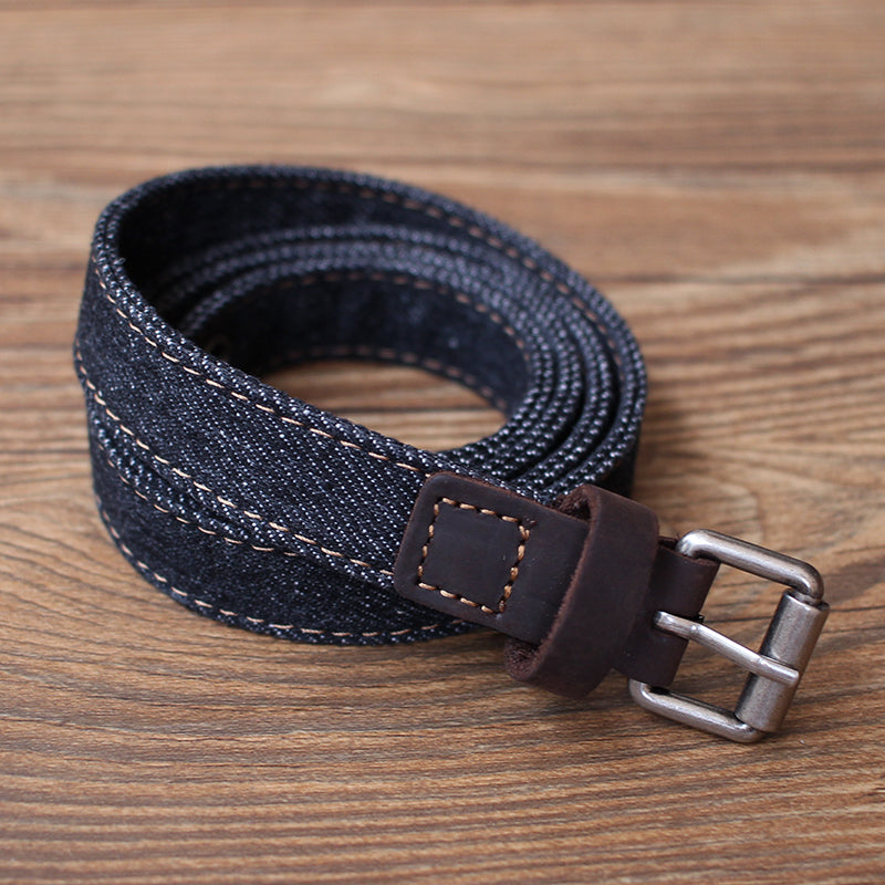 Cute Women Denim Slim Belts Denim Blue Belts Vintage Belts For Women