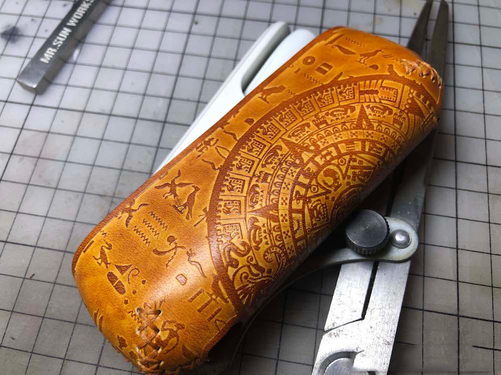 Handmade Tooled Constandine Leather Mens IQOS 3.0 Cigarette Case IQOS3.0 Holder for Men