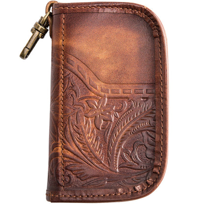 Black Leather Mens Key Holder Wallet Car Key Wallet Key Holder Card Holder For Men