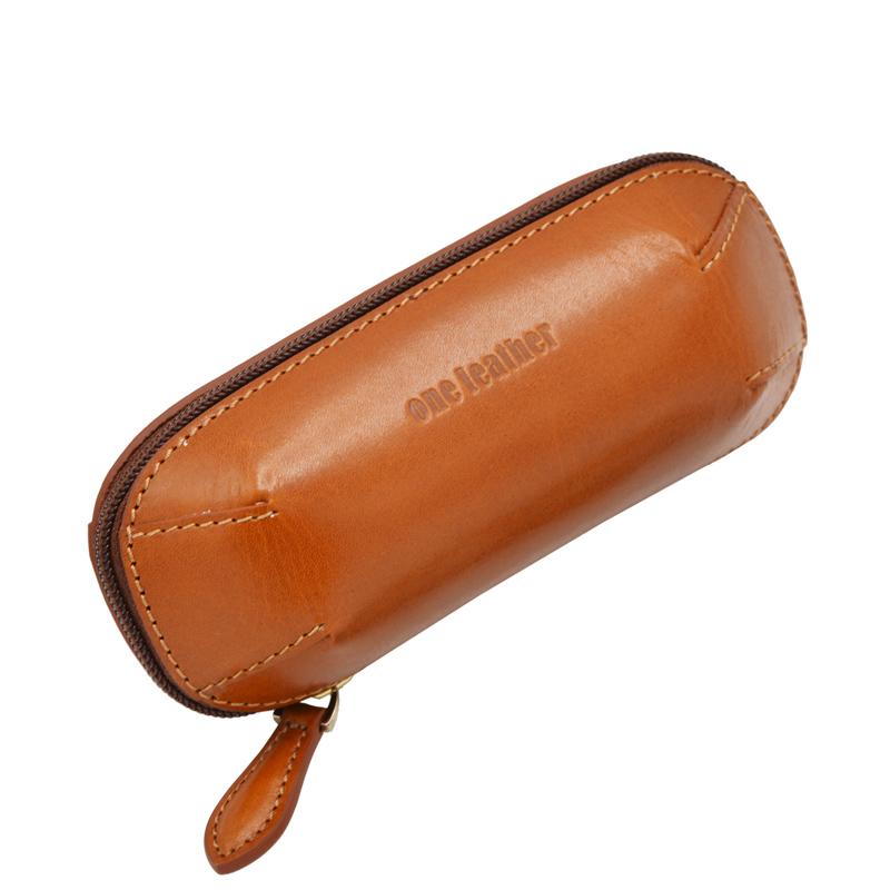 Cool Leather Mens Leather Tobacco Pipe Case Zipper Tobacco Pipe Case for Men