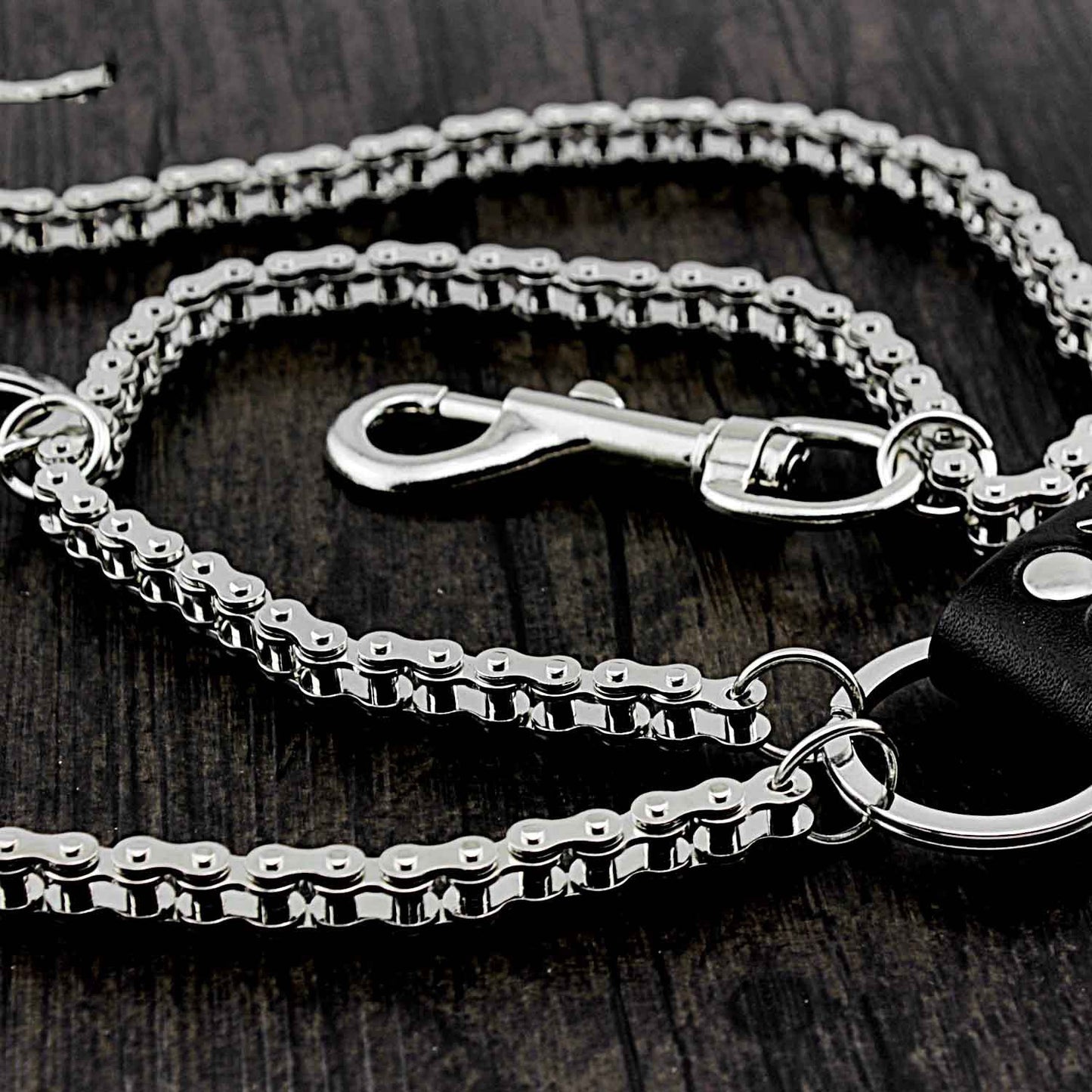 Mens Double Bike Wallet Chain Star Pants Chain Silver Biker Wallet Chain for Men