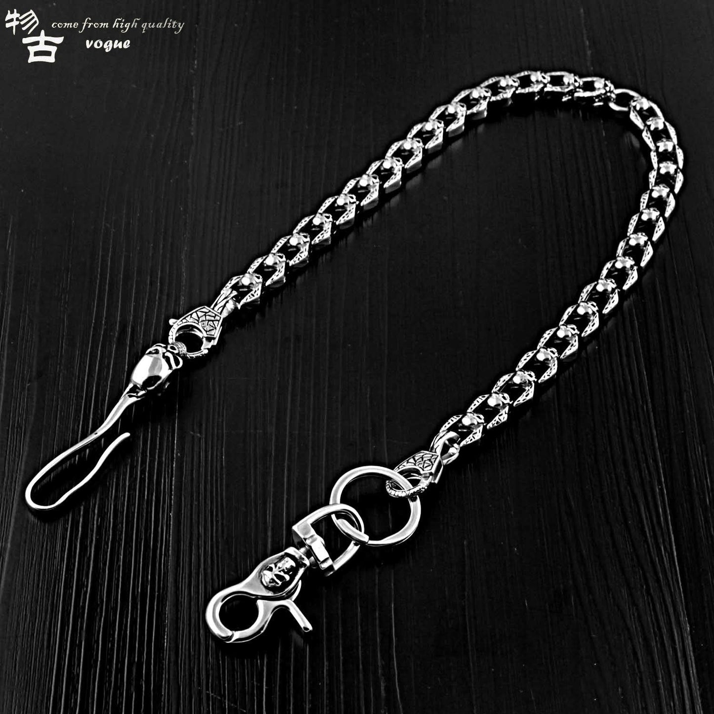 SOLID STAINLESS STEEL Biker Skull Wallet Chain Long Pants Chain Jeans Chain Jean Chain For Men