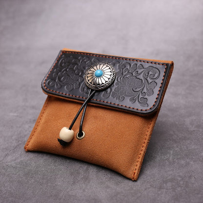 Renaissance Leather Pouch Celtic Viking Coin Pouch Medieval Steampunk SLim Wallet Purse For Men Women Larp Cosplay