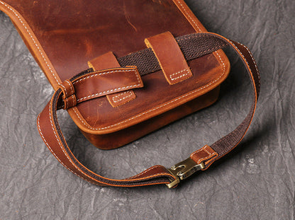 Mens Leather Thigh Bag Fanny Pack for Men Drop Leg Bag Brown Bum Bag Waist Bags