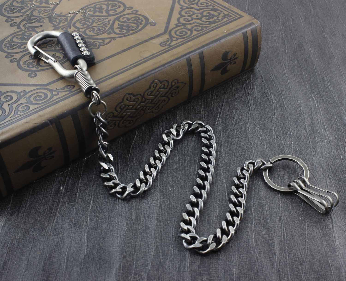 Silver Mens Key Chain Pants Chain Punk Jean Chain Badass Wallet Chain for Men