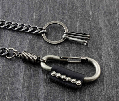 Silver Mens Key Chain Pants Chain Punk Jean Chain Badass Wallet Chain for Men