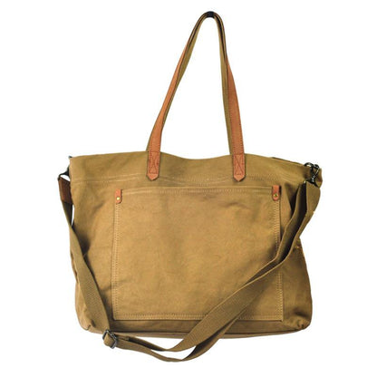 Simple Canvas Mens Womens Tote Shoulder Bags Messenger Handbag Camel Tote Side Bag For Men and Women