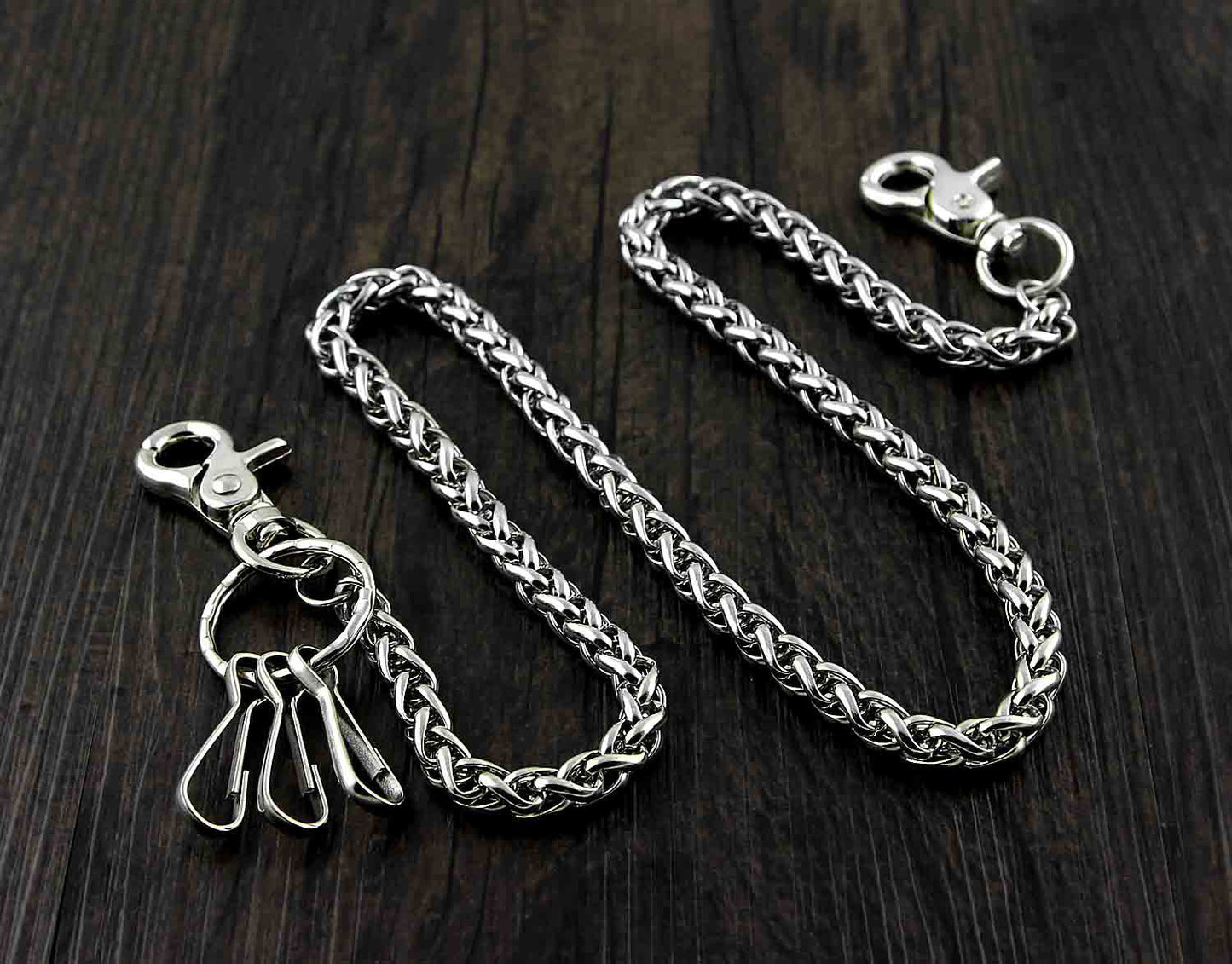 Mens Keychain Biker Wallet Chain Pants Chain Silver Wallet Chain For Men