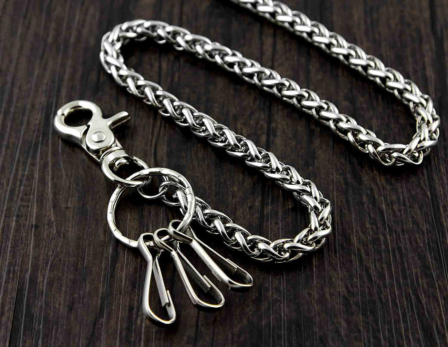 Mens Keychain Biker Wallet Chain Pants Chain Silver Wallet Chain For Men