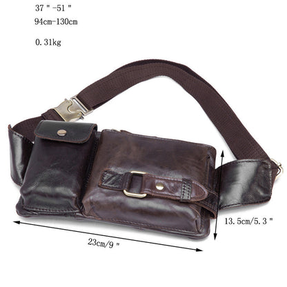 Leather Mens Fanny Pack Belt Bag Waist Bags Hip Pack Bum Pack For Men