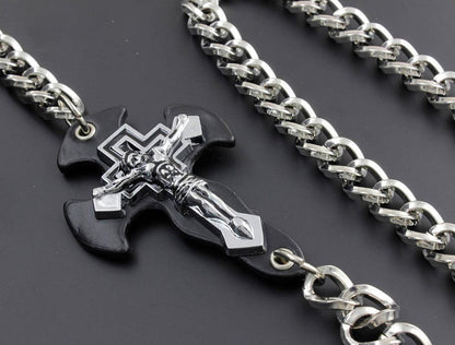 Solid Stainless Steel Cross Wallet Chain Cool Punk Rock Biker Trucker Wallet Chain Trucker Wallet Chain for Men