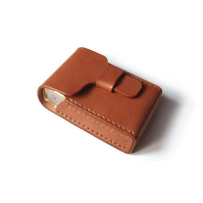 Cool Brown Leather Mens Cigarette Case Cigarette Holder Case for Men